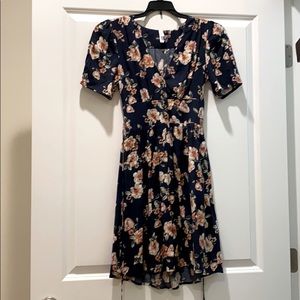 Navy Floral Xhilaration dress